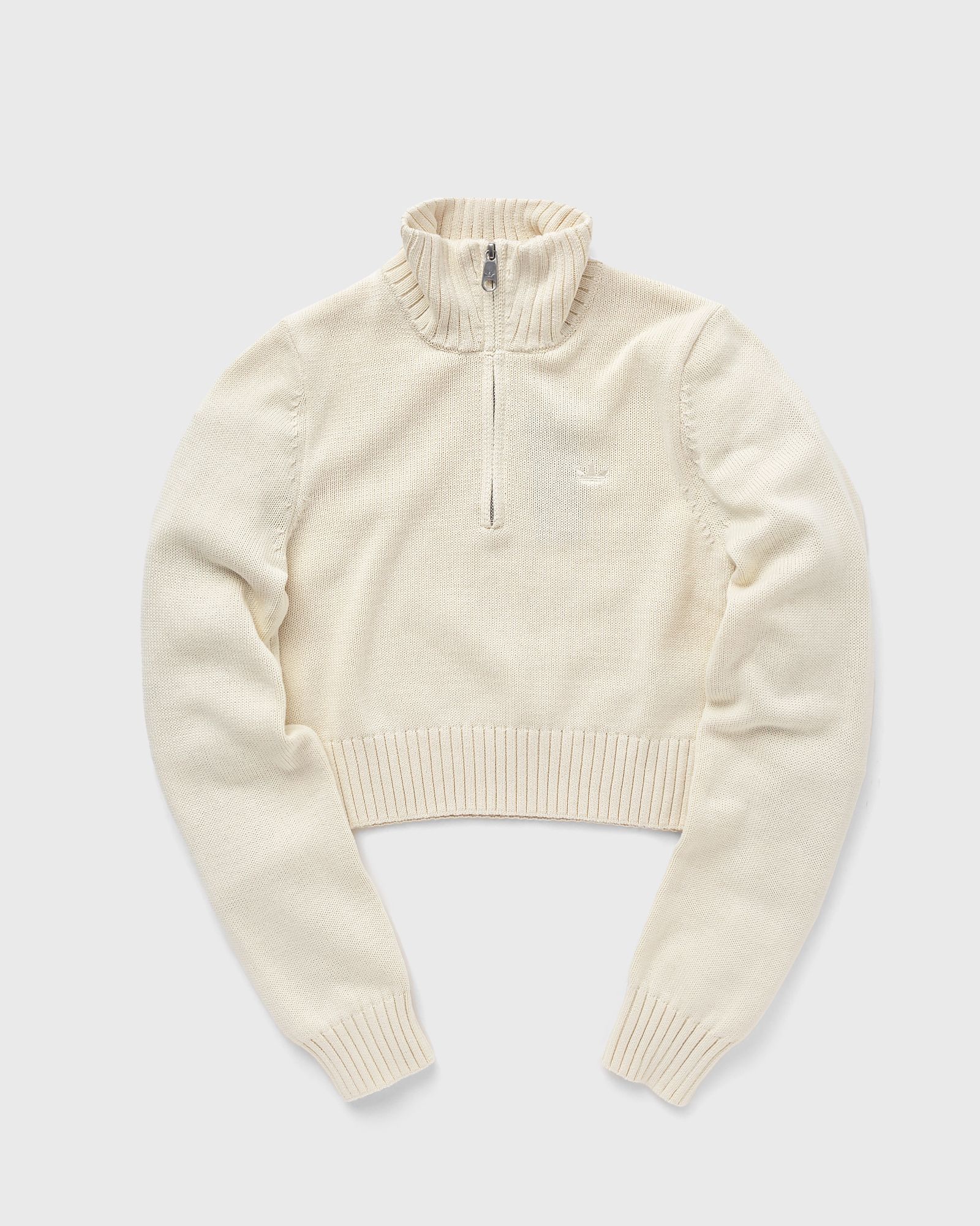 Adidas - wmns knit half zip women pullovers|zippers & cardigans beige in größe:s