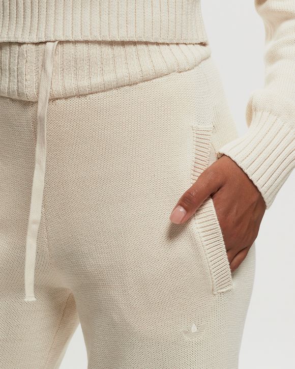 Adidas WMNS KNIT PANT Beige - WONWHI