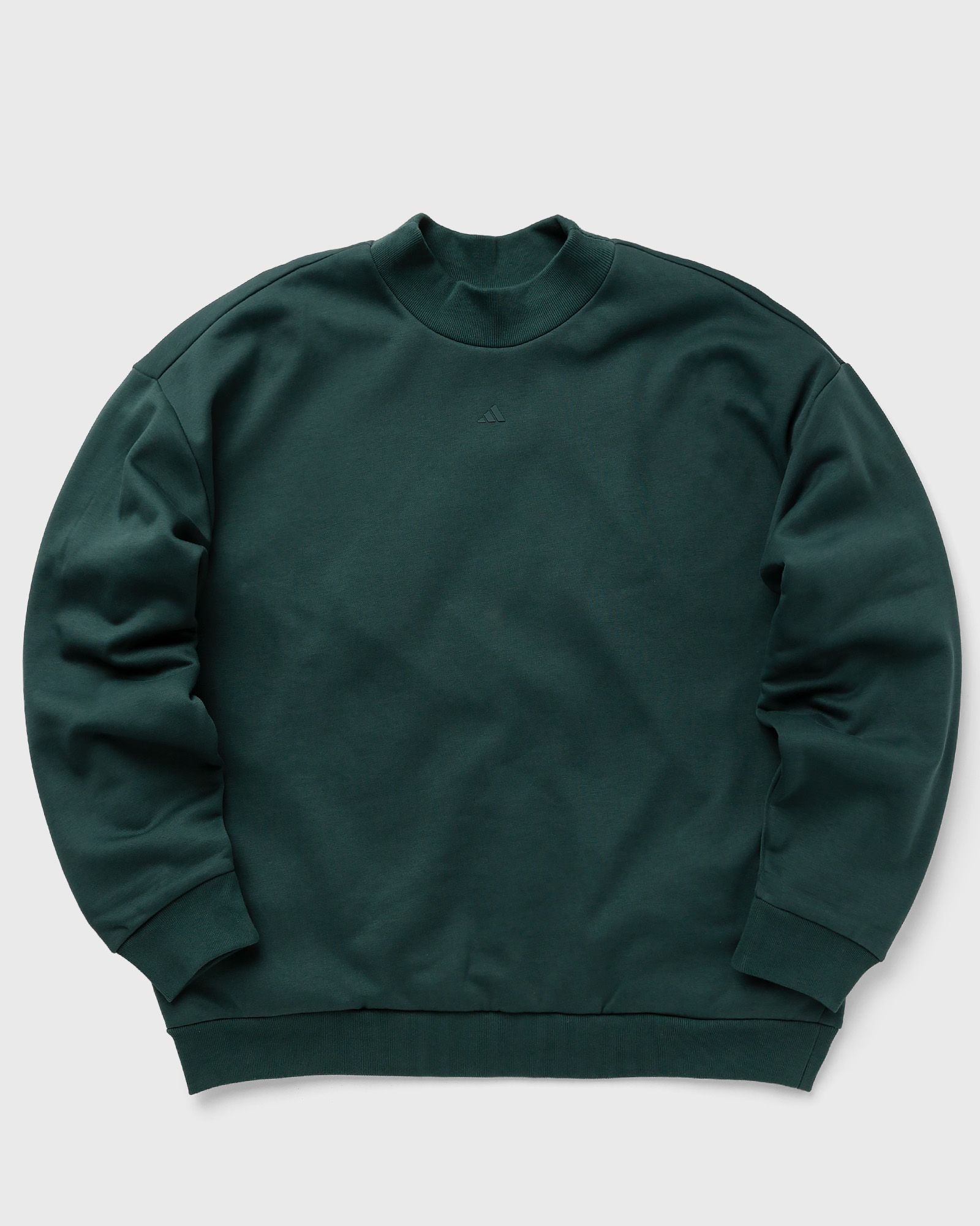 Adidas - basketball fleece crew sweatshirt men sweatshirts green in größe:l