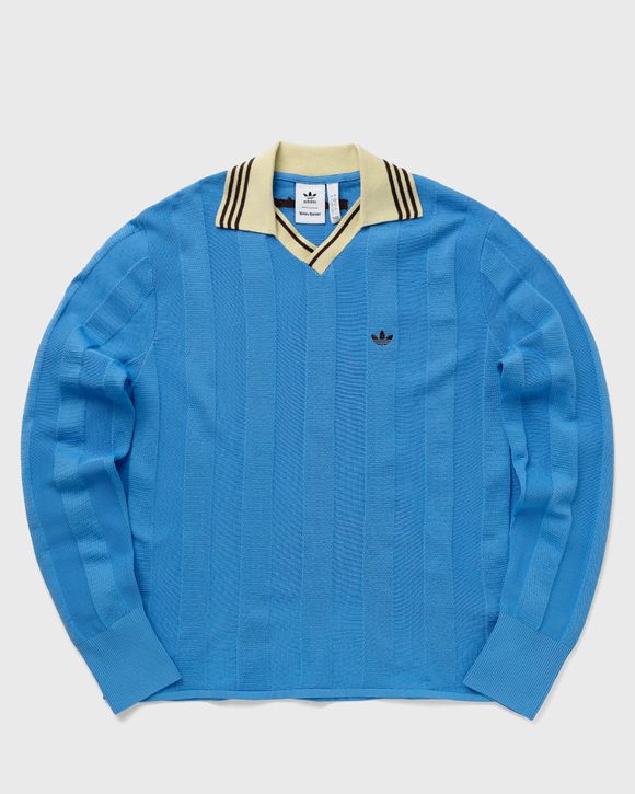 Adidas x Wales Bonner KNIT Football longsleeve Blue | BSTN Store