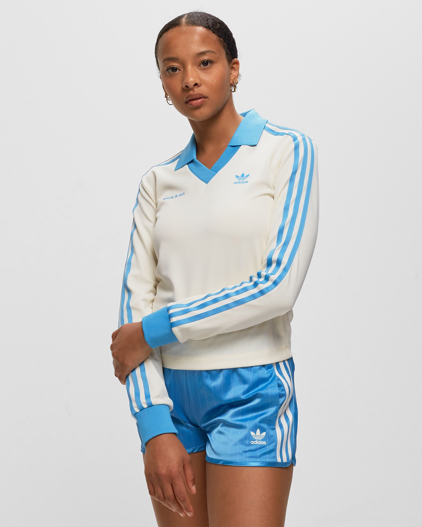 トップス adidas sporty&Rich Adidas WMNS SPORTY & RICH Long Sleeve SOCCER Jersey White