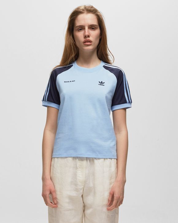 Adidas WMNS SPORTY & RICH TEE Blue - CLESKY