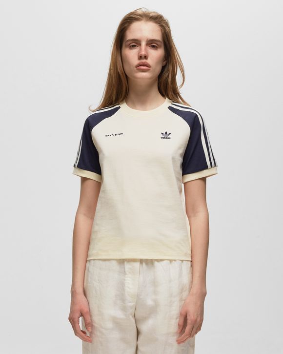 Adidas WMNS SPORTY & RICH TEE Blue/White | BSTN Store