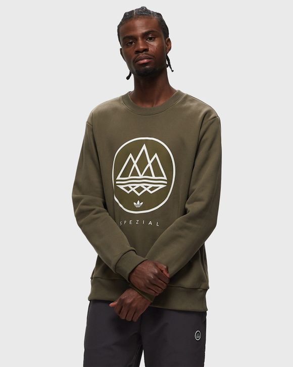 Green adidas crew neck sale