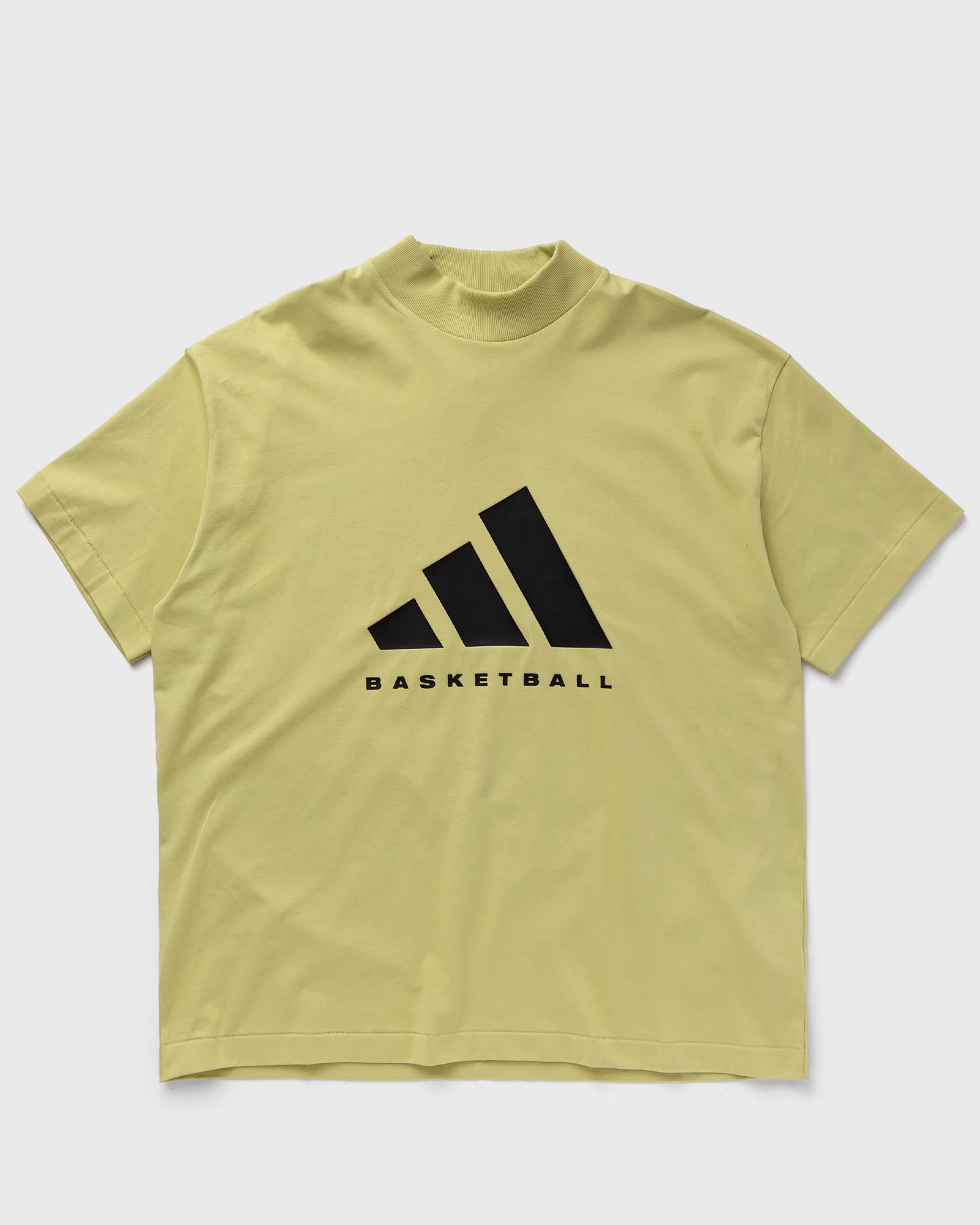 Adidas - basketball cotton jersey tee men shortsleeves yellow in größe:l