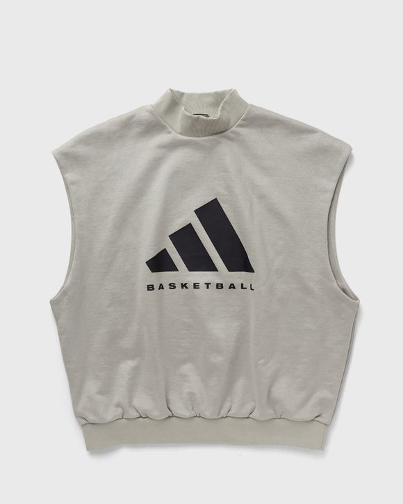 BASKETBALL SUEDED SLEEVELESS SWEATSHIRT