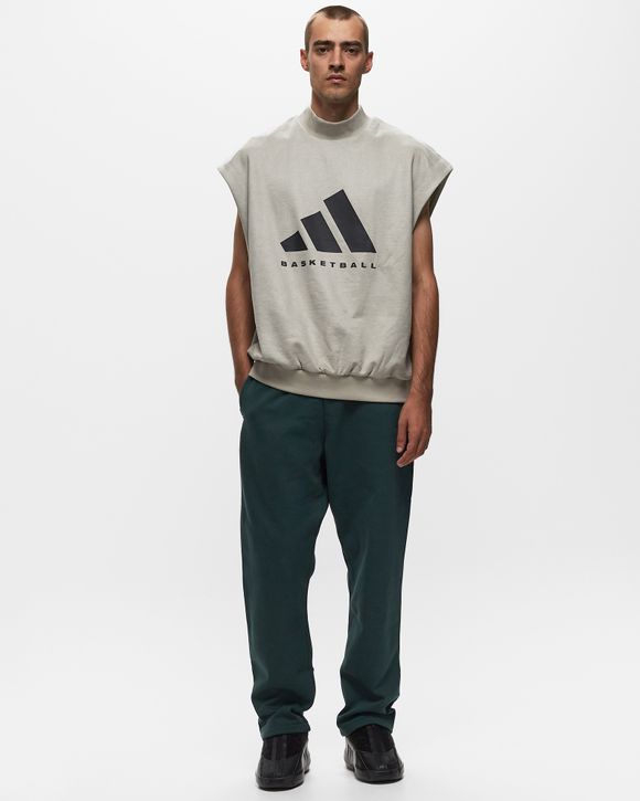 BASKETBALL SUEDED SLEEVELESS SWEATSHIRT