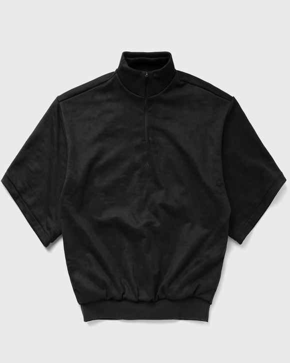 Adidas BASKETBALL SUEDED HALF-ZIP SWEATSHIRT Black | BSTN Store