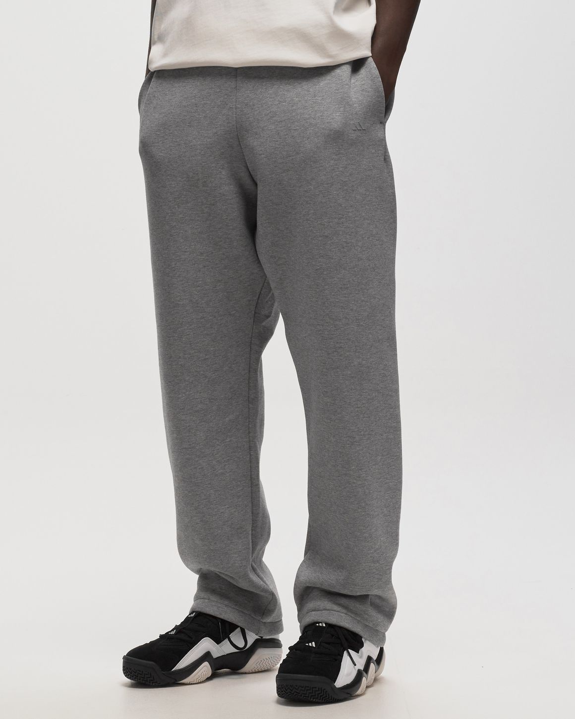 Adidas BASKETBALL HEATHER TRACKSUIT BOTTOMS PANT Grey BSTN Store