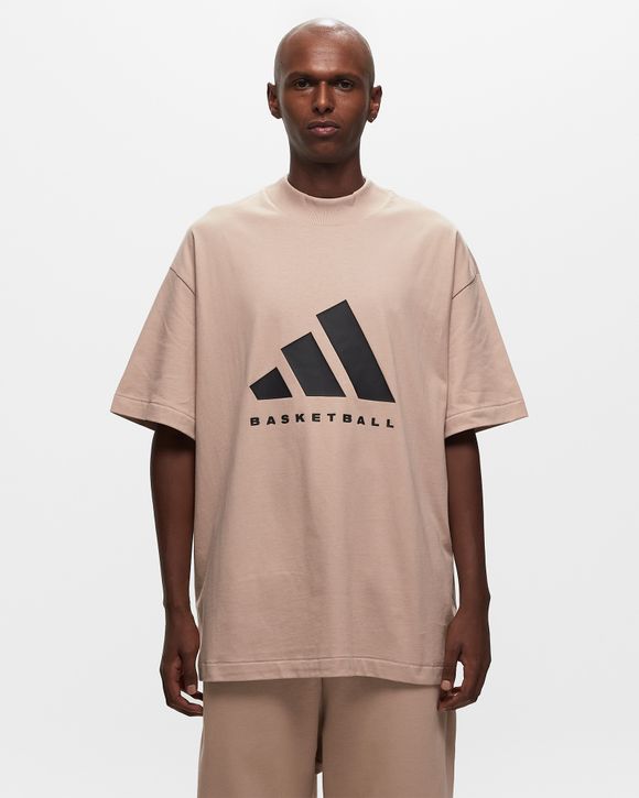 Adidas BASKETBALL COTTON JERSEY TEE Beige ASHPEA