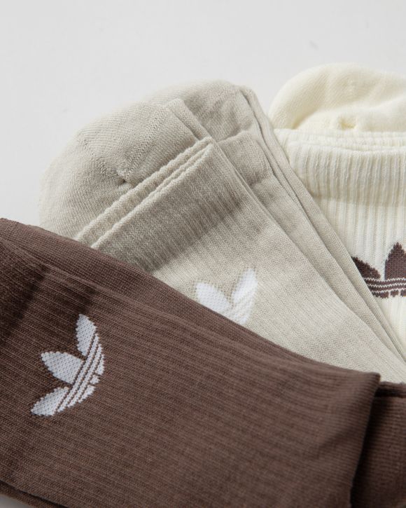 Adidas TREFOIL CUSHION CREW Socks (6 Pairs) Brown/Beige