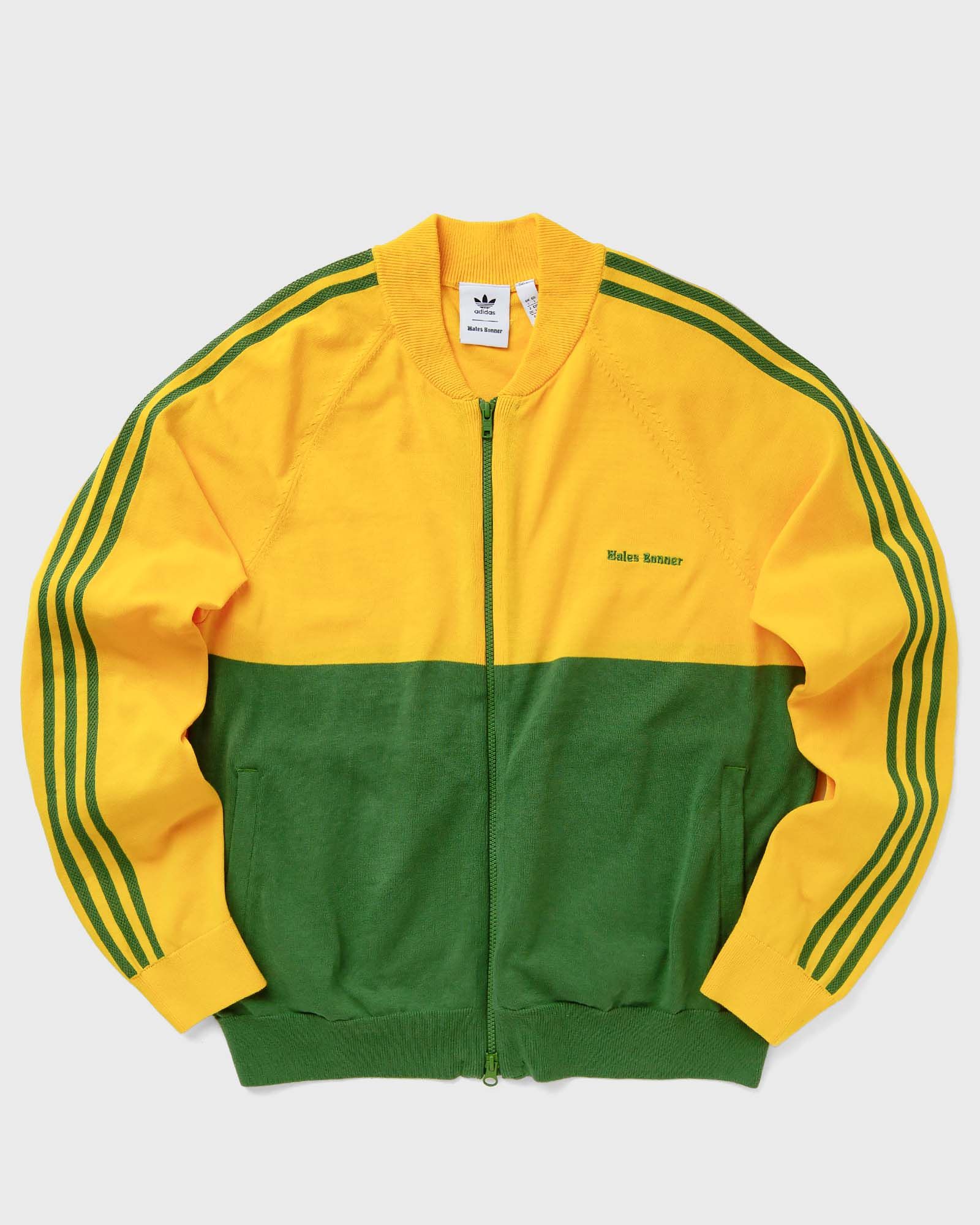 Adidas - x wales bonner new knit track top men track jackets green|yellow in größe:xxl