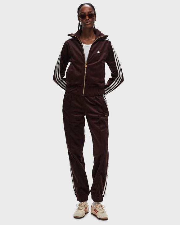 Adidas Women S Premium Brushed Velvet Track Pants Shadow Brown L