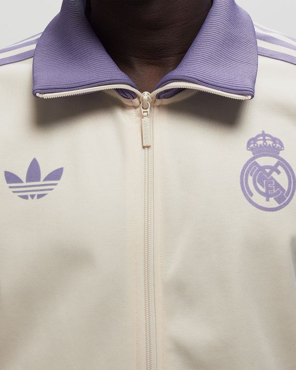 Adidas REAL MADRID ORIGINALS TRACK TOP Purple Beige BSTN Store