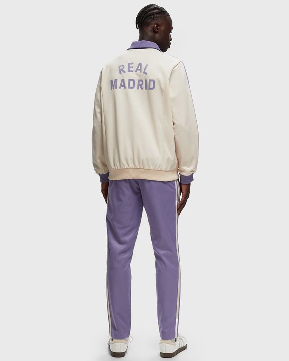 Adidas REAL MADRID ORIGINALS TRACK TOP Purple Beige BSTN Store