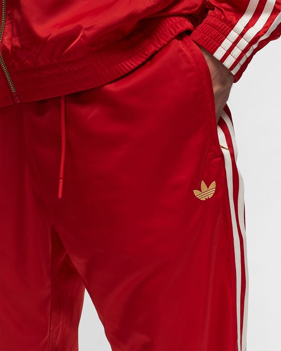 Red adidas 3 stripe pants online