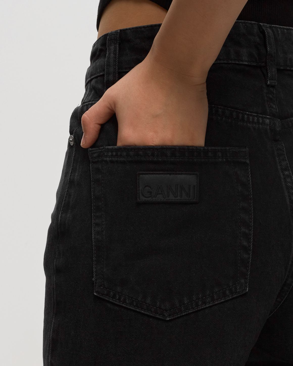 Ganni Rigid Denim Black | BSTN Store