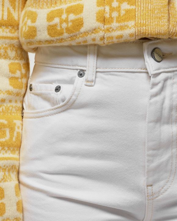 White Denim Cropped Jeans