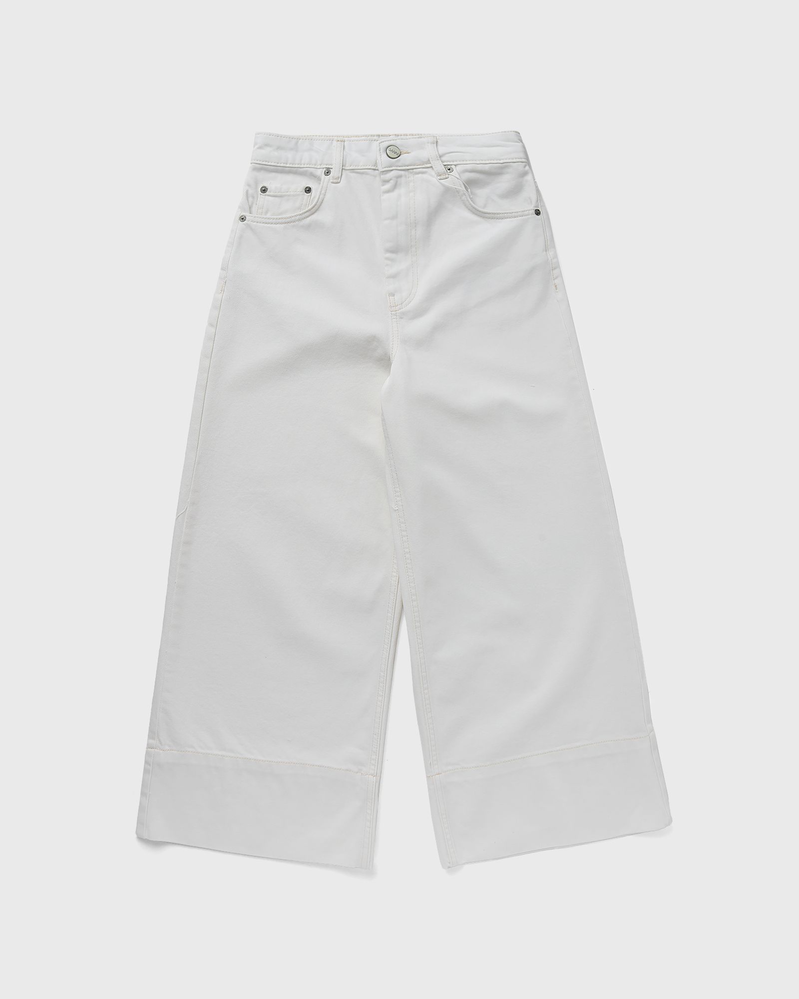 Ganni - white denim cropped jeans women jeans white in größe:m