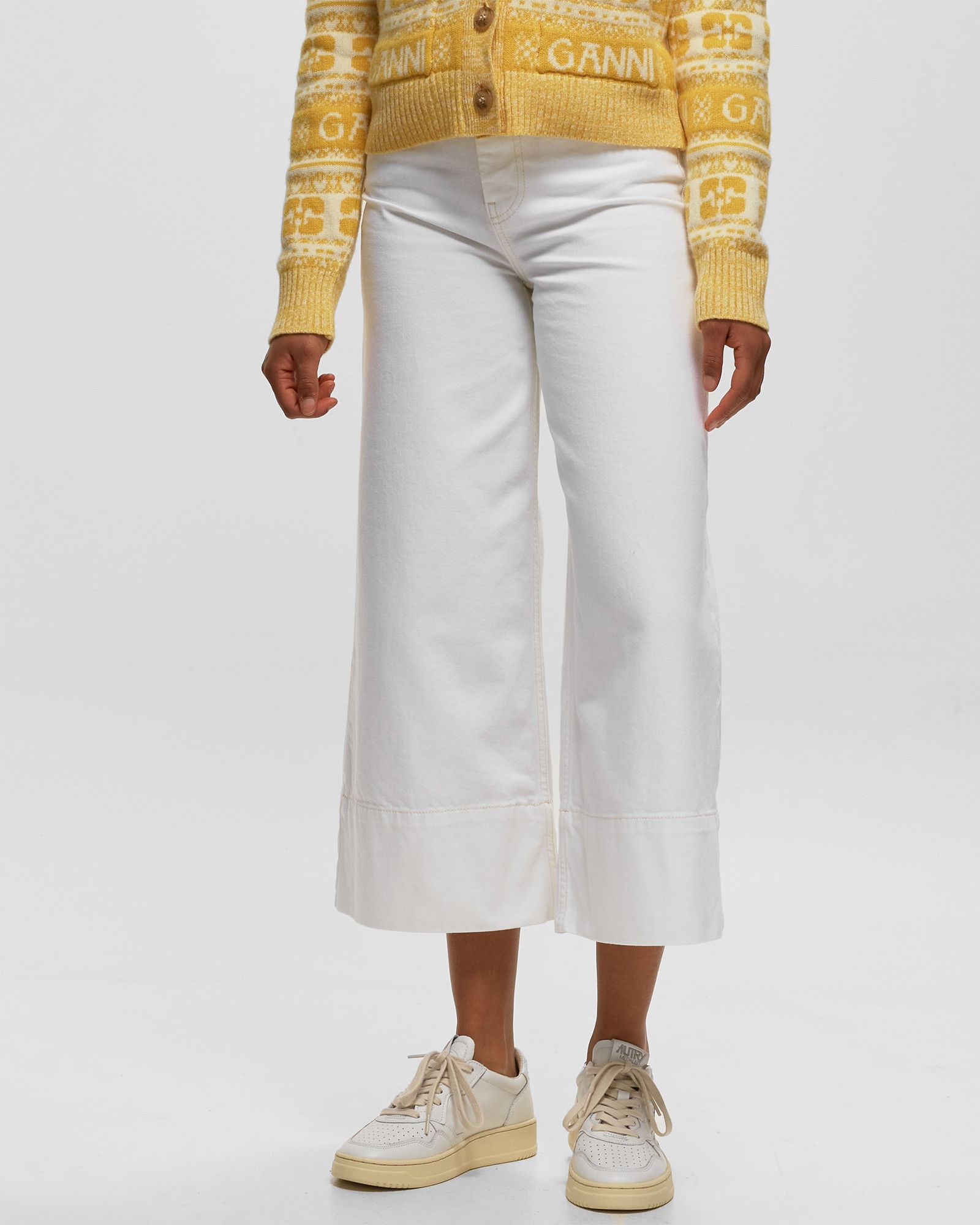 White Denim Cropped Jeans