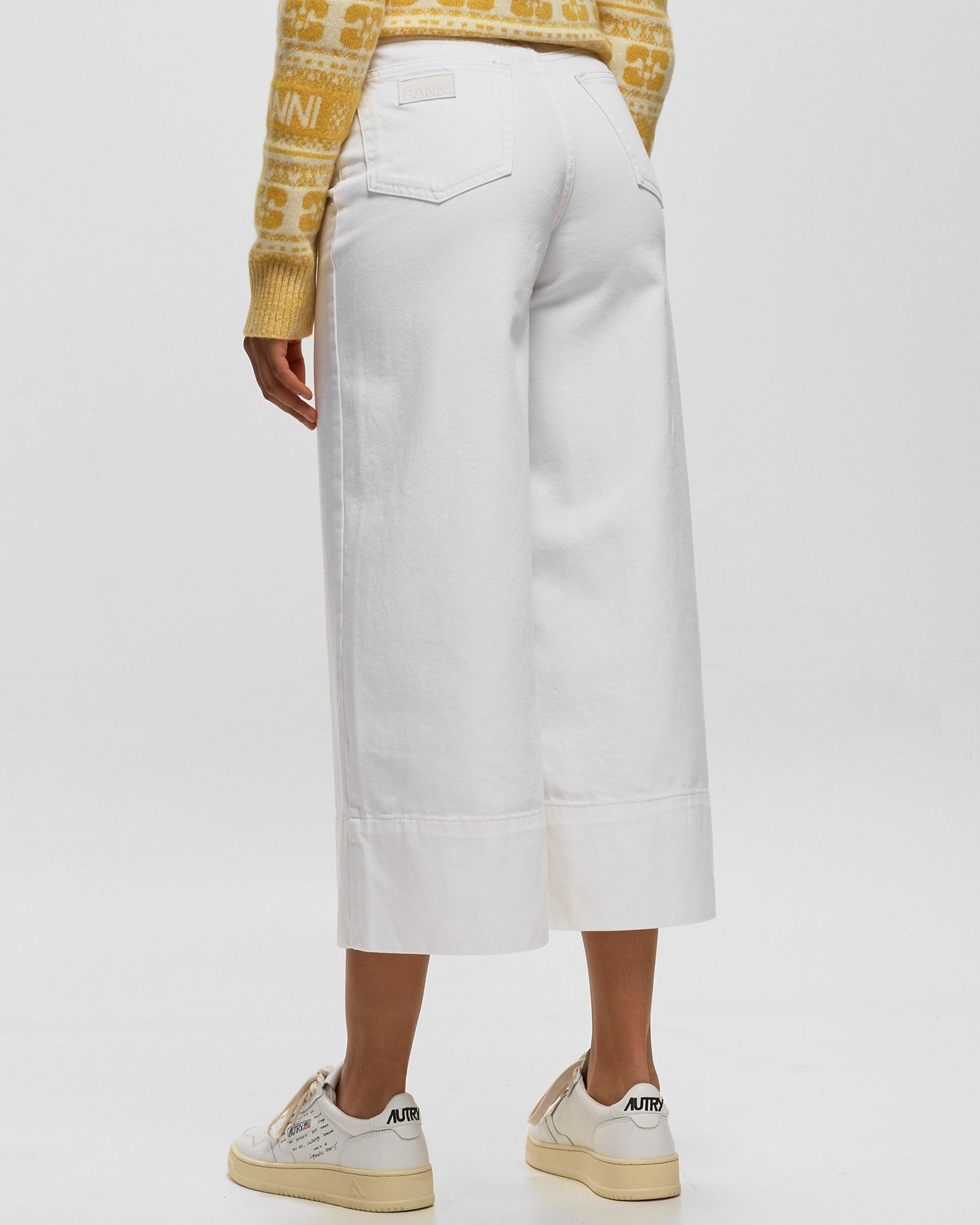 White Denim Cropped Jeans