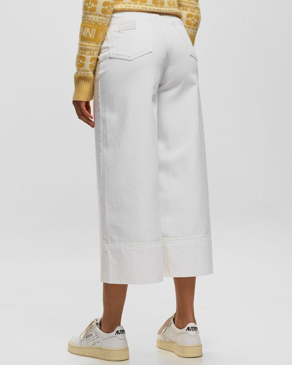 White Denim Cropped Jeans