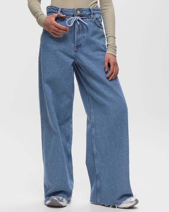 Heavy Denim Wide Drawstring Jeans