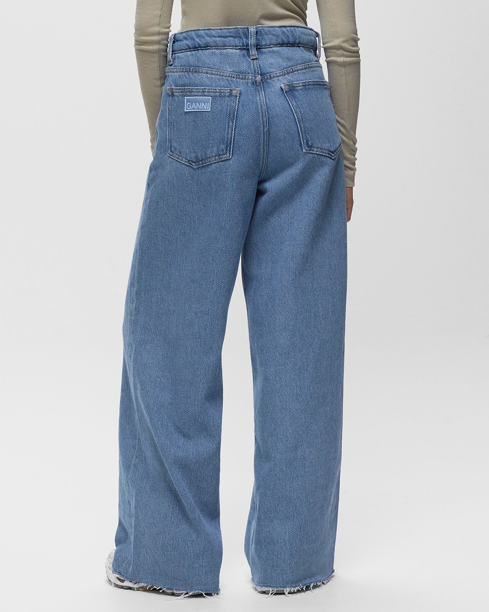 Heavy Denim Wide Drawstring Jeans