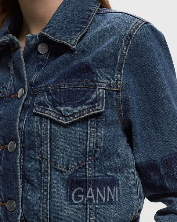 Patch Denim Bomber Jacket