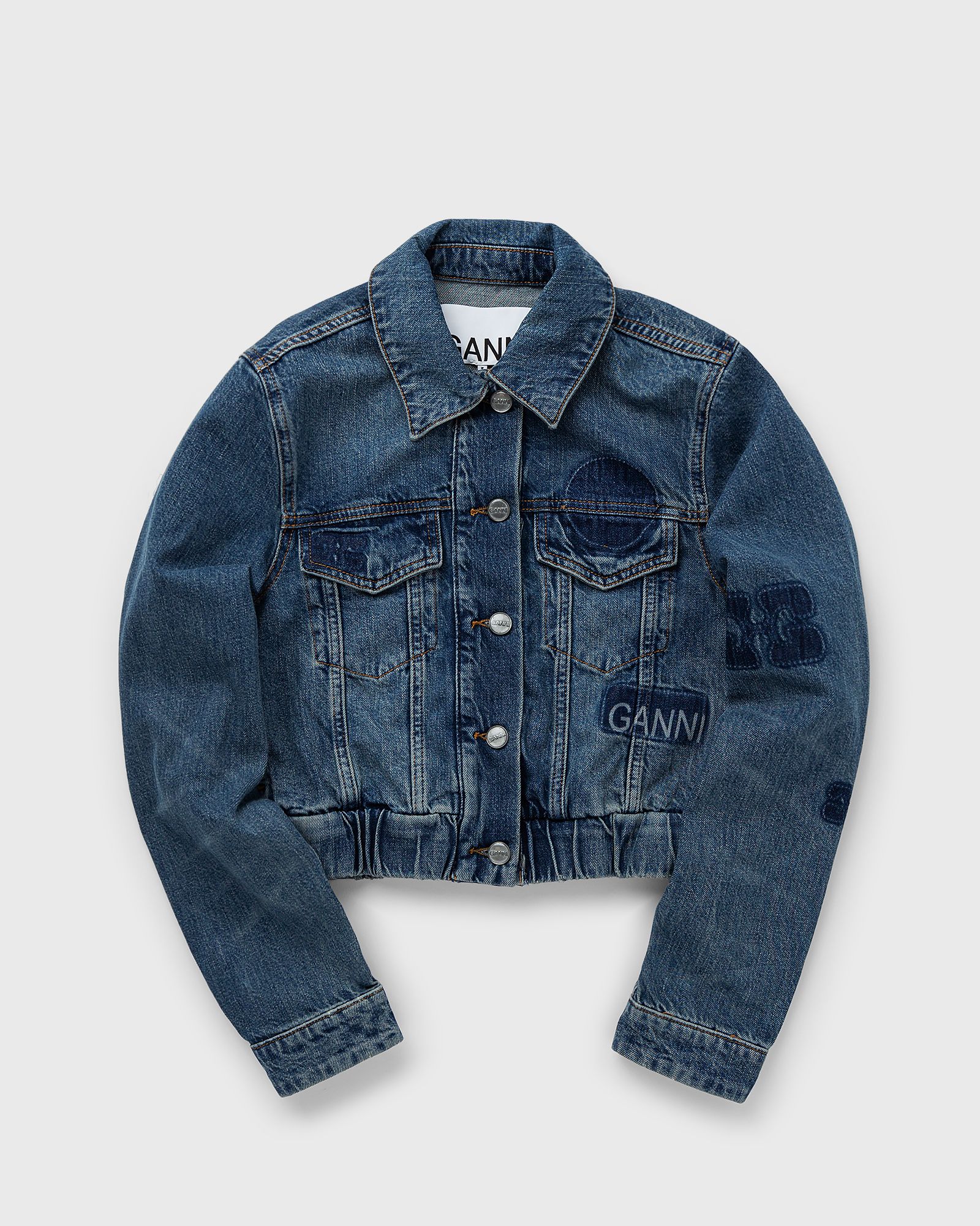 Patch Denim Bomber Jacket