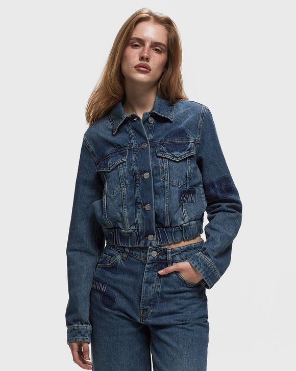 国内発送☆GANNI☆PATCH DENIM JACKET/BLUE GANNI Blue Patch Denim Jacket GANNI