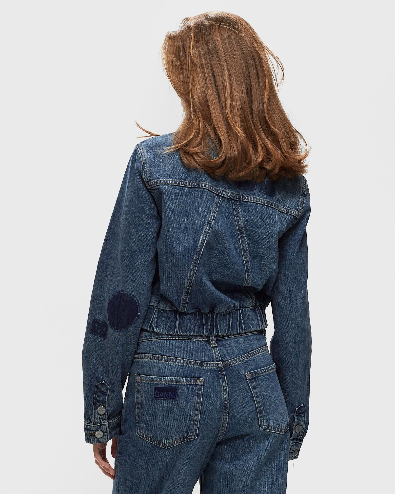 Patch Denim Bomber Jacket