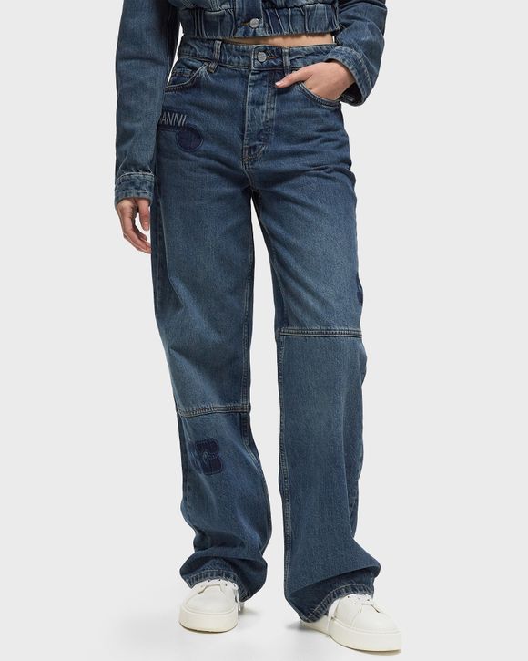 Ganni Patch Denim Izey Blue | BSTN Store