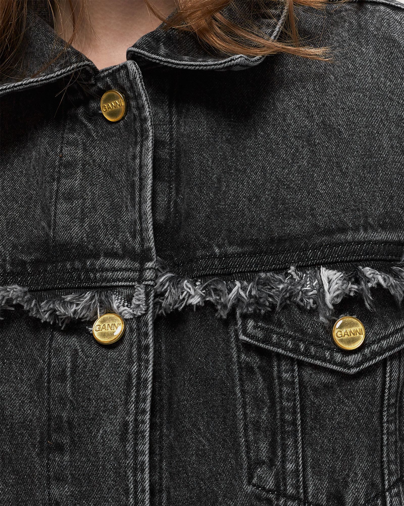 Snow Washed Denim Oversized Jacket