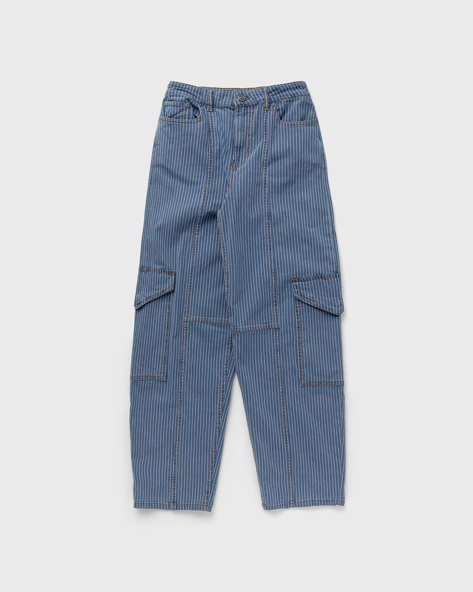 Light Stripe Denim Cargo Pants