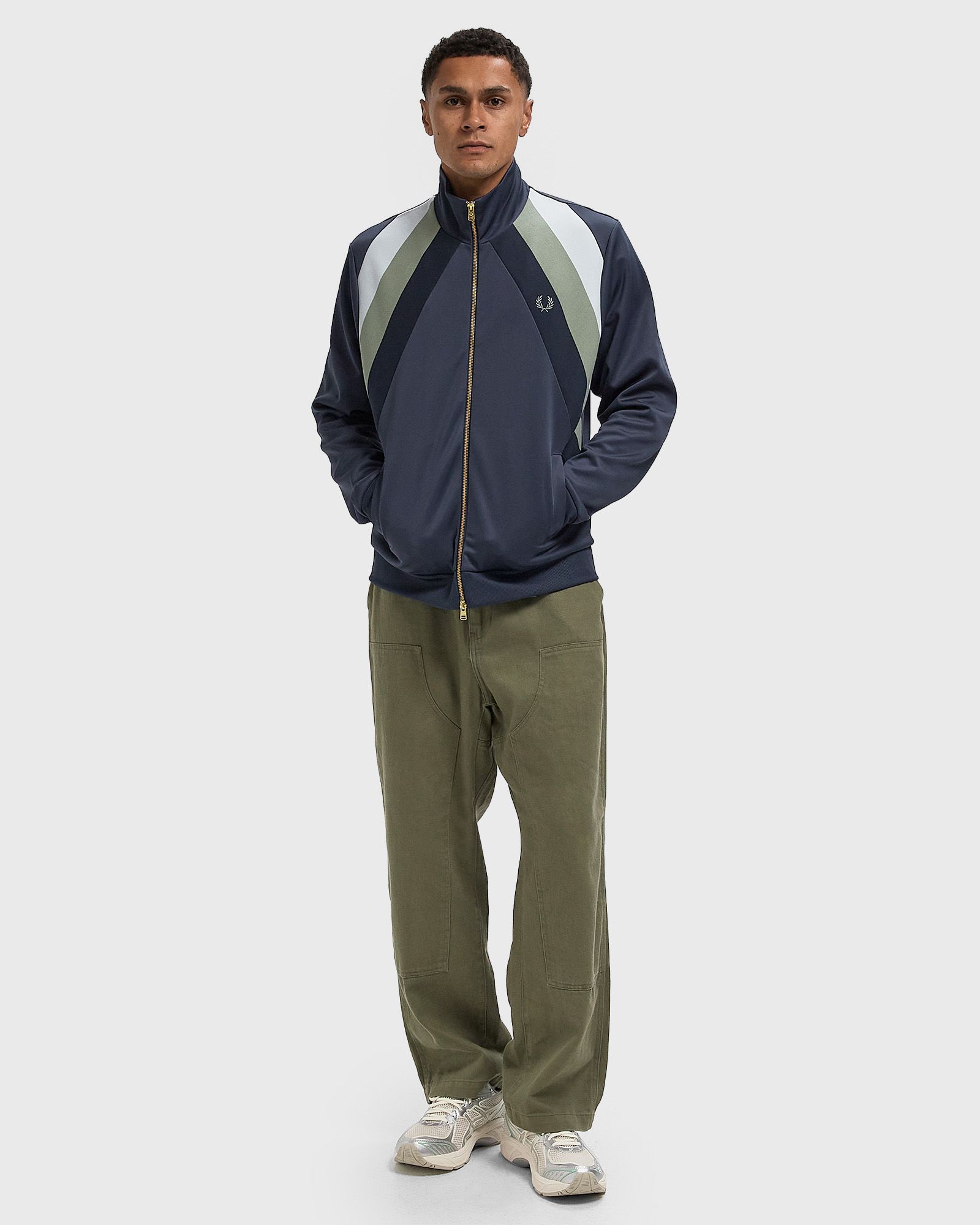 STRIPED PANEL TRACK JACKET