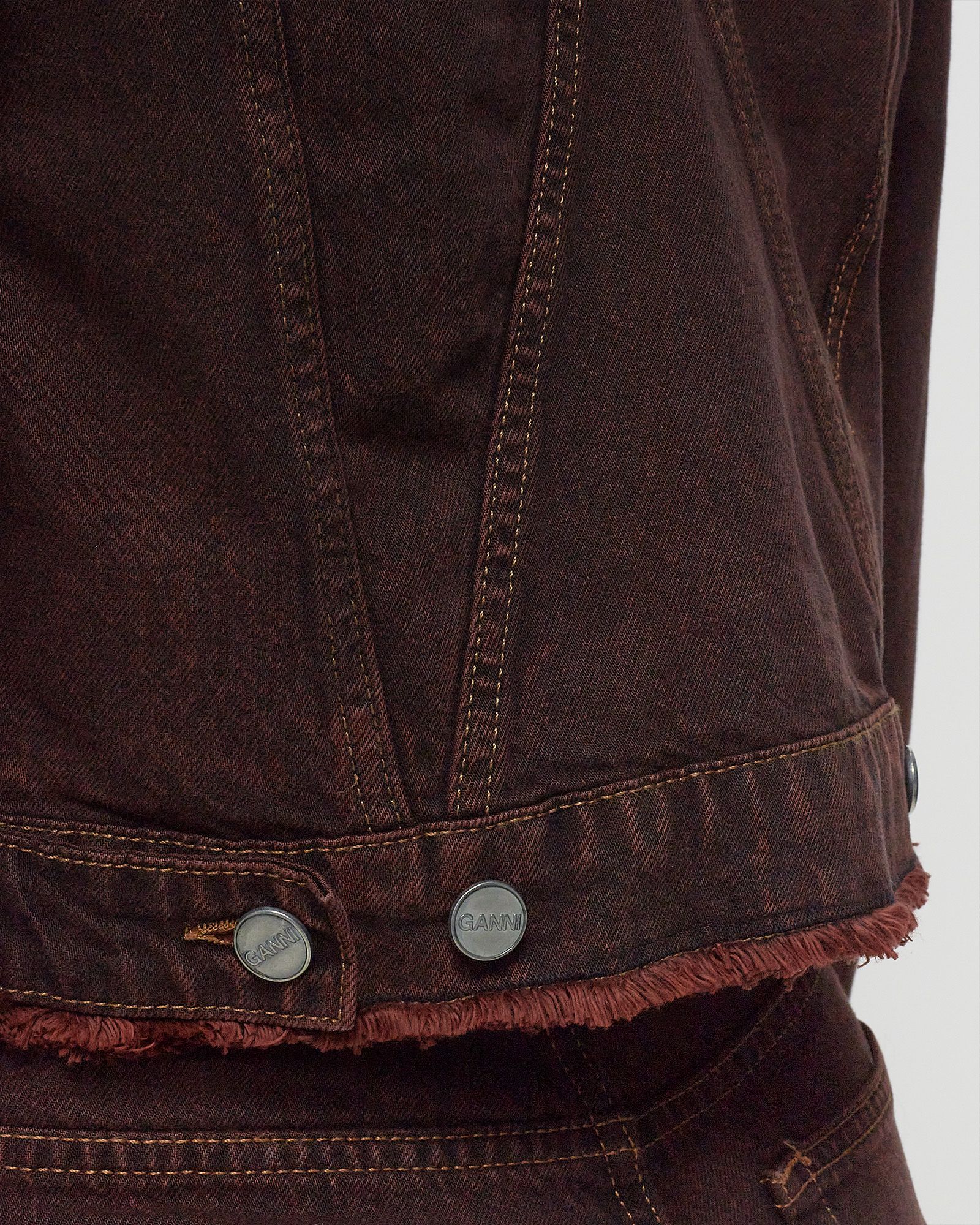 Overdyed Bleach Denim Cropped Jacket