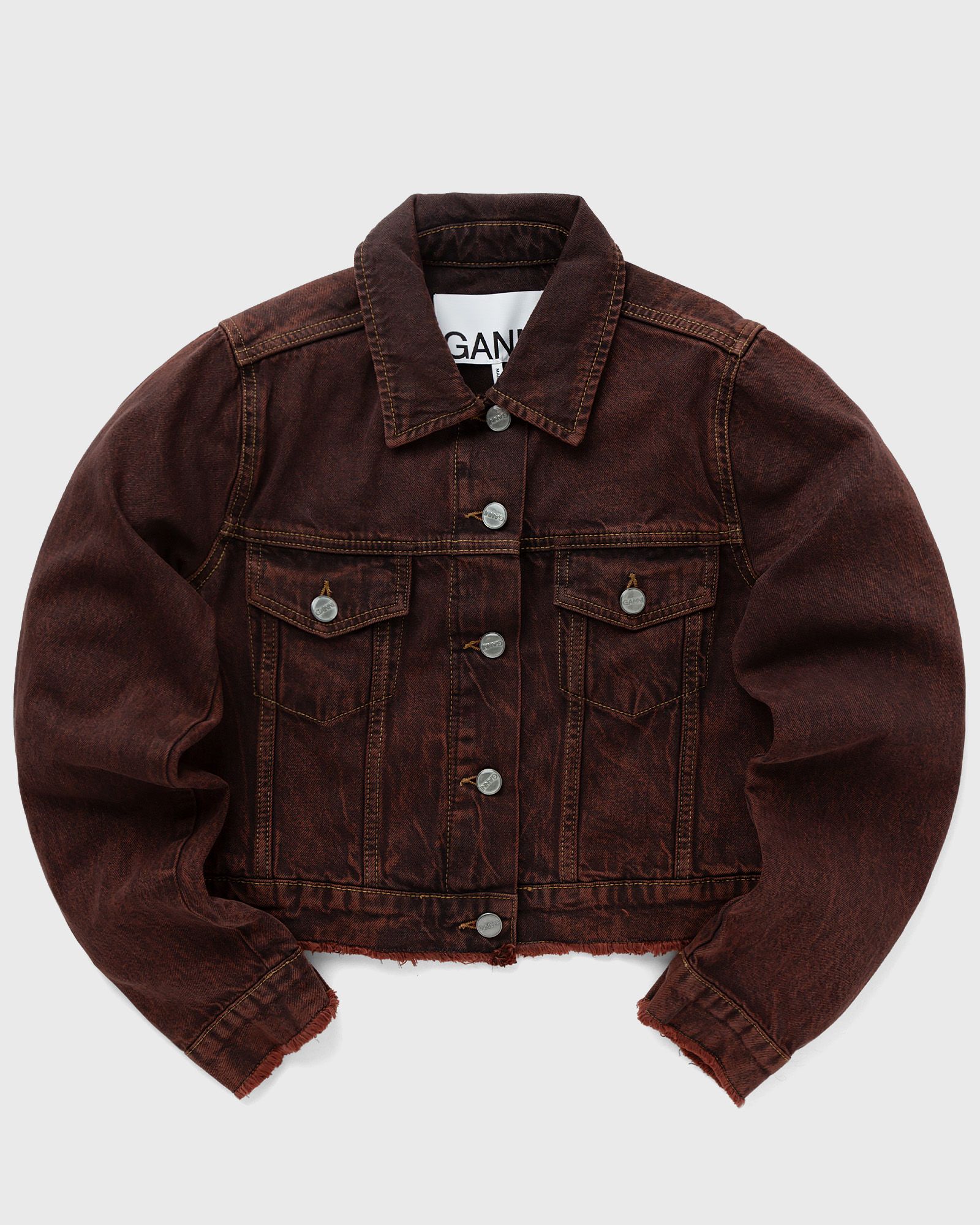 Overdyed Bleach Denim Cropped Jacket