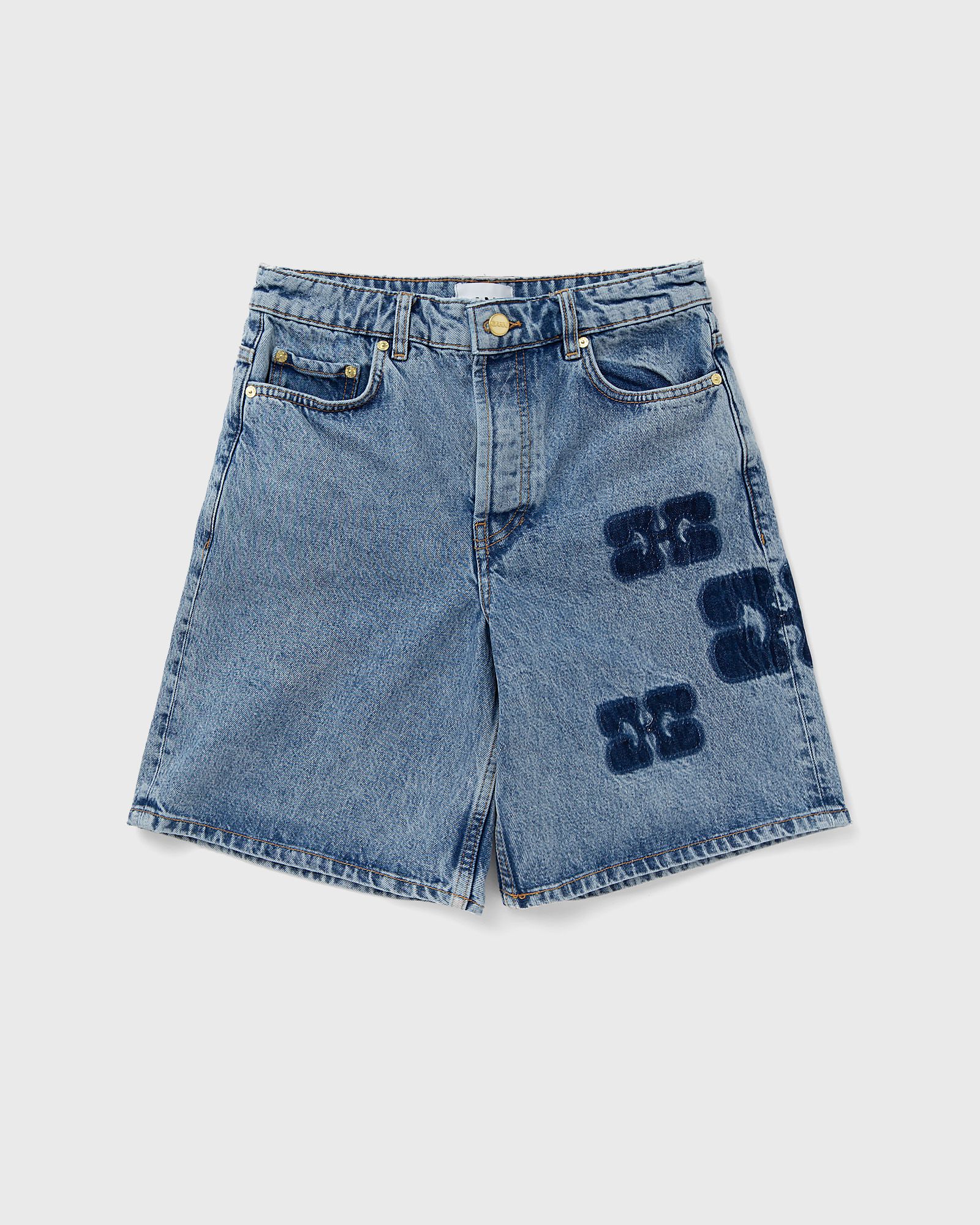 Patch Denim Shorts