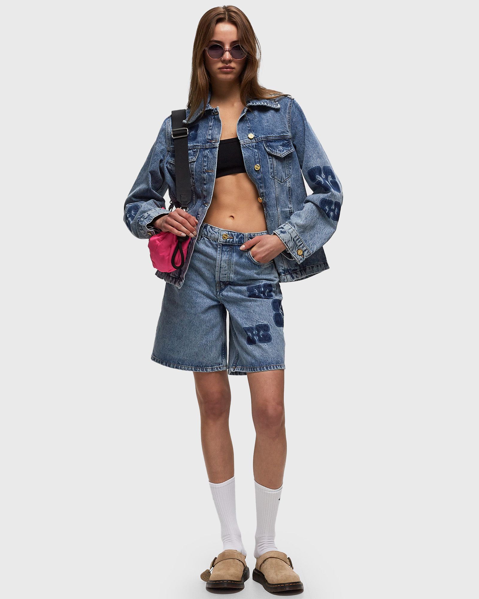 Patch Denim Shorts