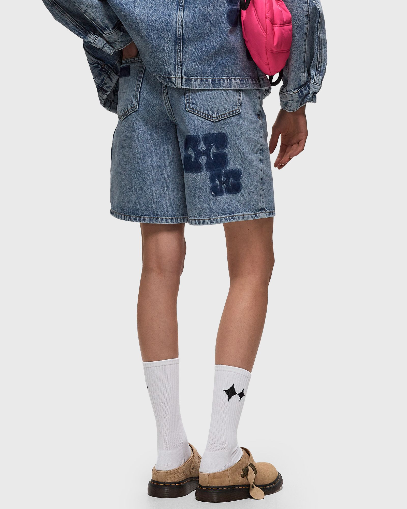 Patch Denim Shorts