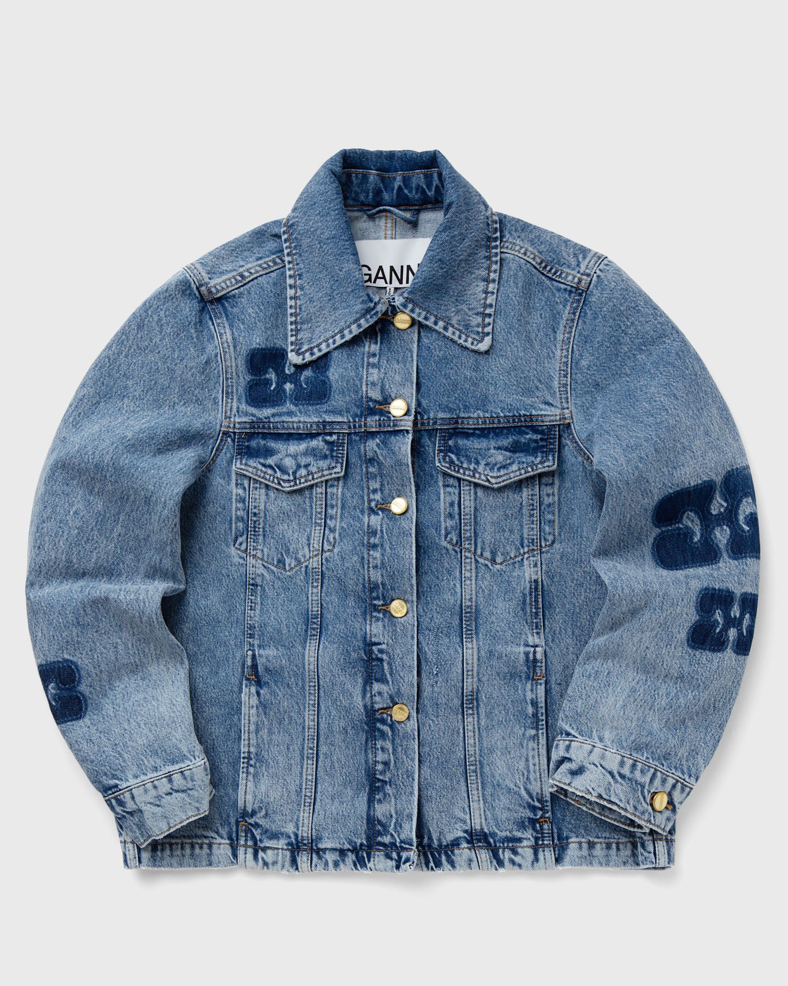 Ganni Patch Denim Jacket Blue | BSTN Store