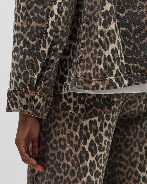 ジャケット Ganni SS25 Leopard denim jacket (J1581 943) Leopard Leopard Denim Jacket | GANNI US