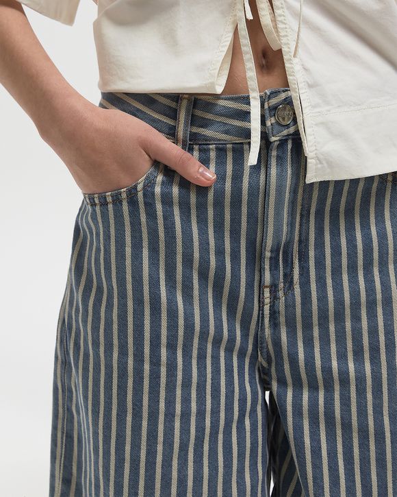 Light Stripe Denim Shorts