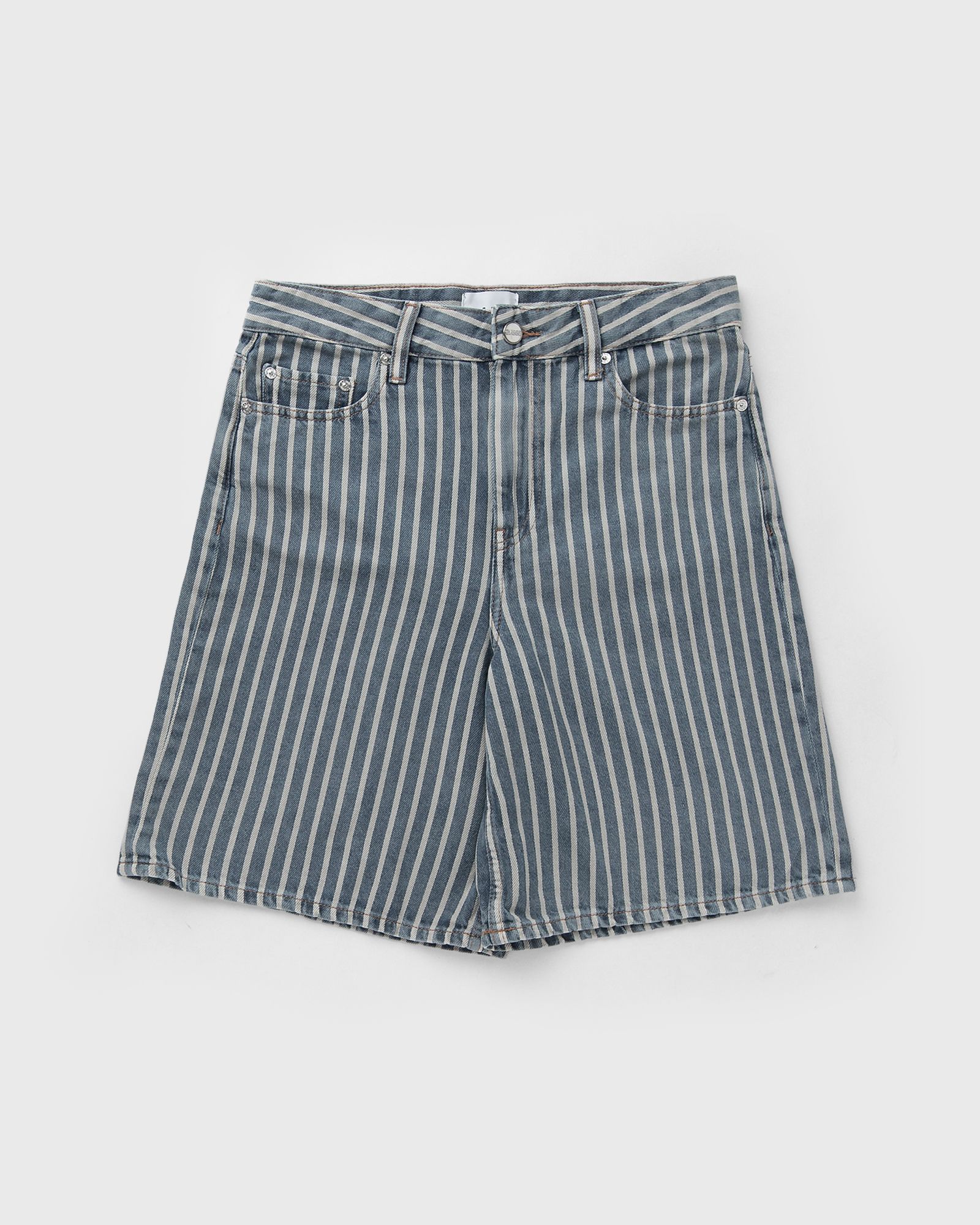 Light Stripe Denim Shorts