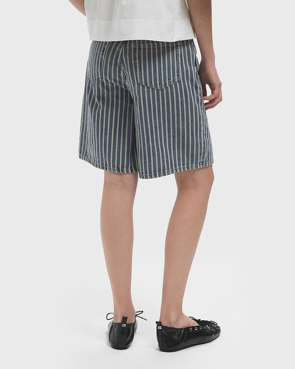 Light Stripe Denim Shorts
