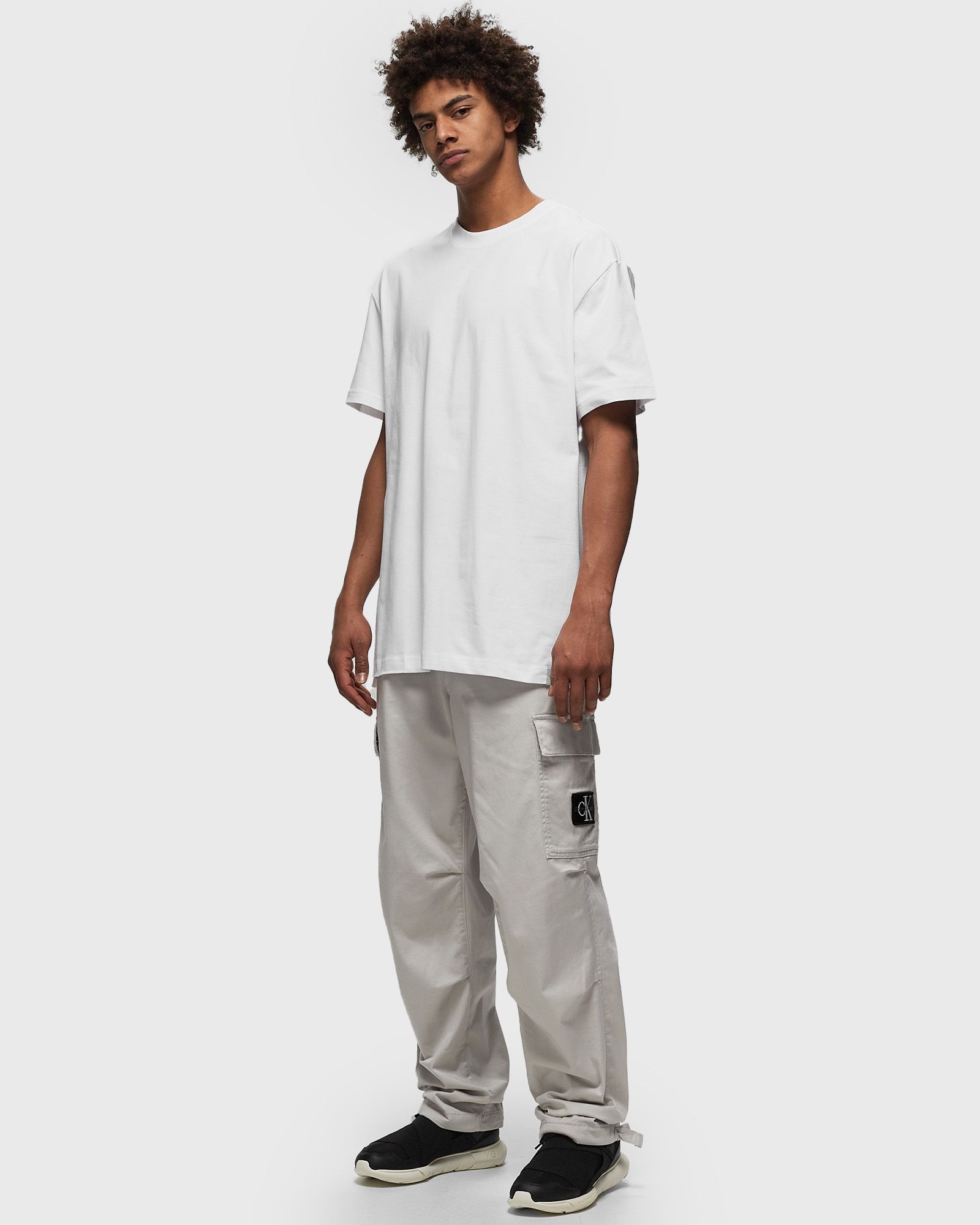 WOVEN TAB LONG TEE