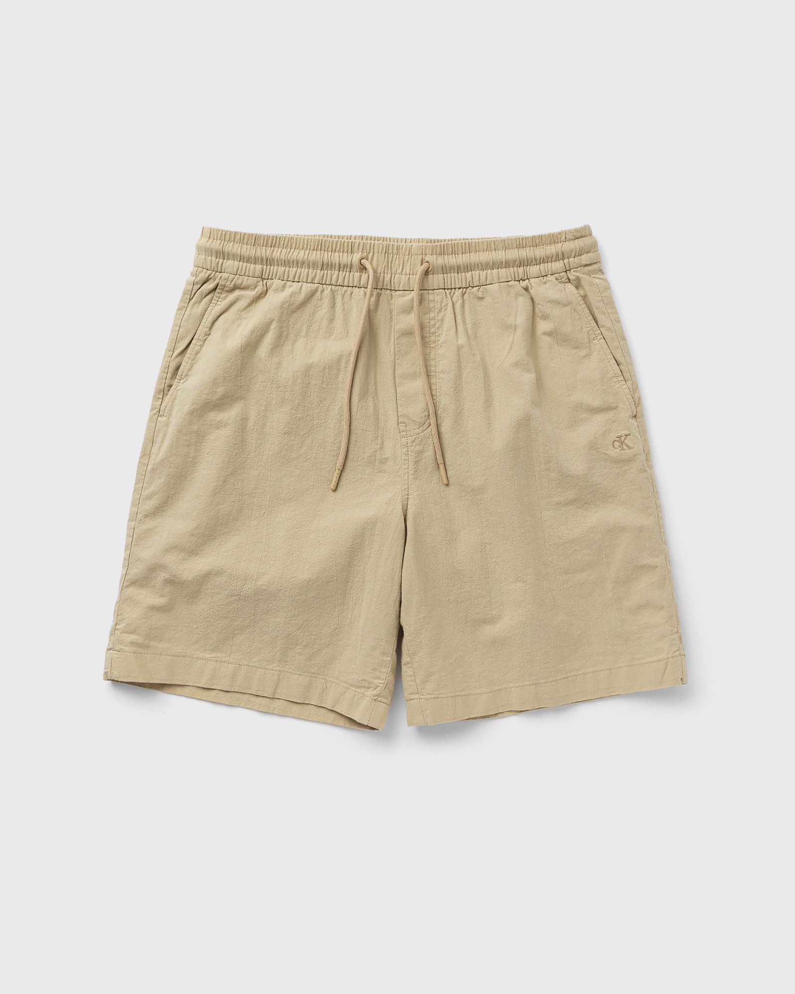 Calvin Klein Jeans - textured cotton short men casual shorts beige in größe:xl