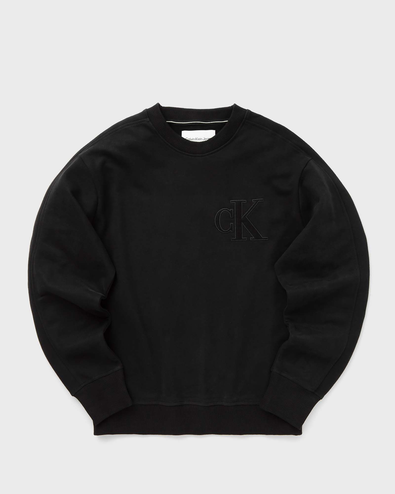 Calvin Klein Jeans - ck applique crew neck men sweatshirts black in größe:xl