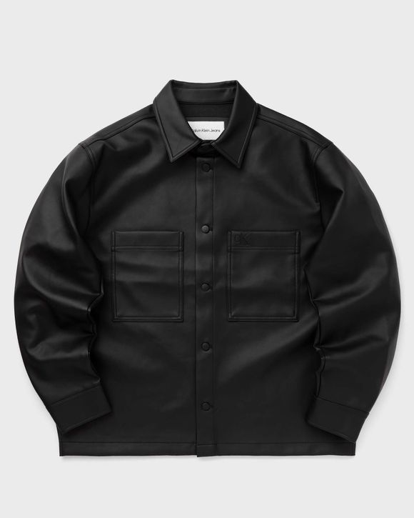 Calvin Klein Jeans FAUX LEATHER SHIRT Black BSTN Store